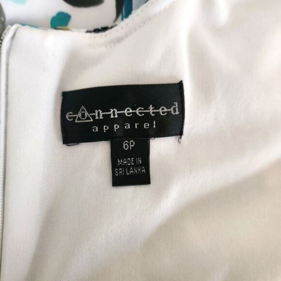 CONNECTED APPAREL Floral Print Sleeveless A-line Mini Dress Size 6P - Picture 7 of 9